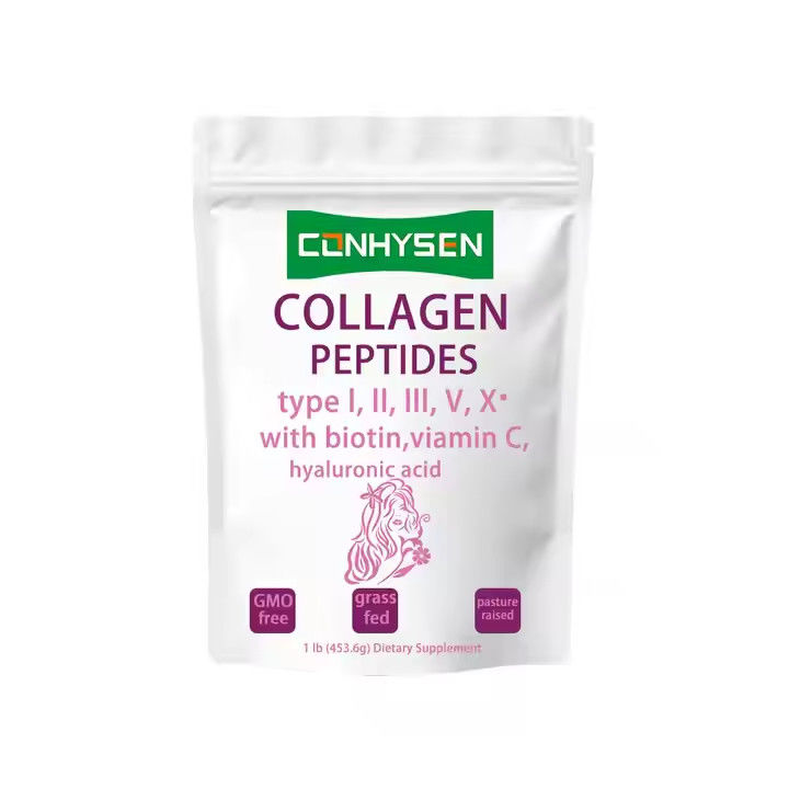 Suplemen OEM Kolagen Peptida Bubuk Untuk Kulit Rambut Kesehatan Sendi Mendukung Anti Penuaan