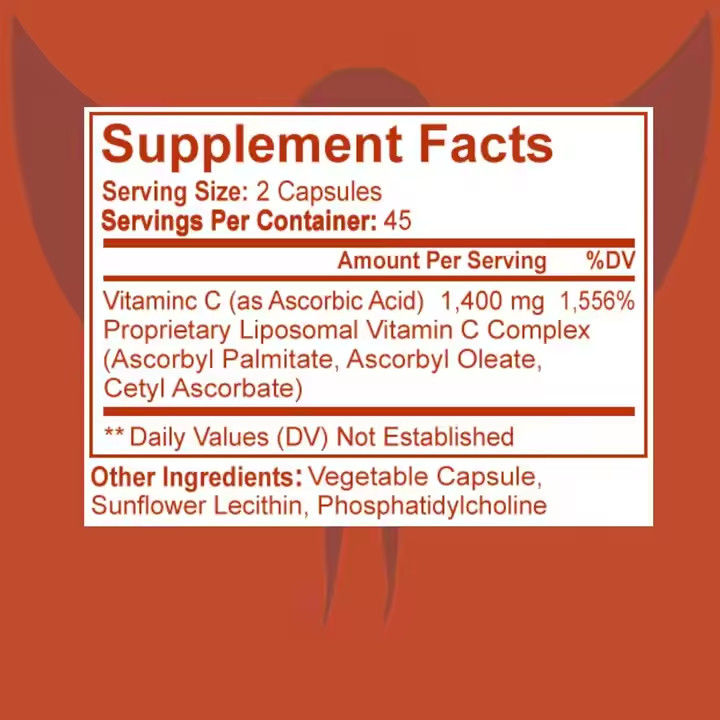 Kapsul Vitamin C Liposomal Murni Mendukung Kesehatan Kulit Rambut dan Kuku Suplemen Gizi