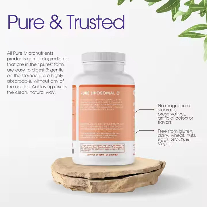 Kapsul Vitamin C Liposomal Murni Mendukung Kesehatan Kulit Rambut dan Kuku Suplemen Gizi
