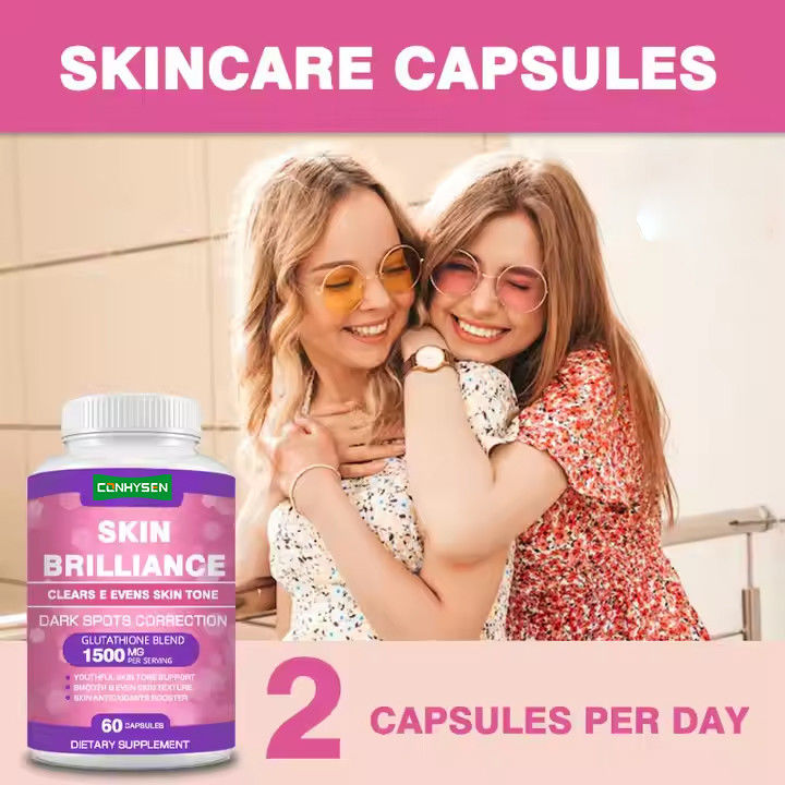 Skin Brilliance Capsules Untuk Pemutih Dukungan Bintik-bintik Hitam Suplemen Perawatan Kulit 60 Kapsul