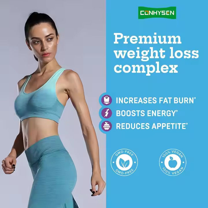OEM Logo Kapsul pembakar lemak dengan Vitamin B12 L-Carnitine L-Tartrate Mengurangi nafsu makan