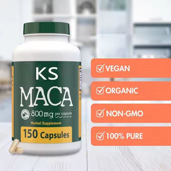 Maca Root Capsules Energi Dukungan Kekebalan Pria Energi Organik Pill Peningkat Pria