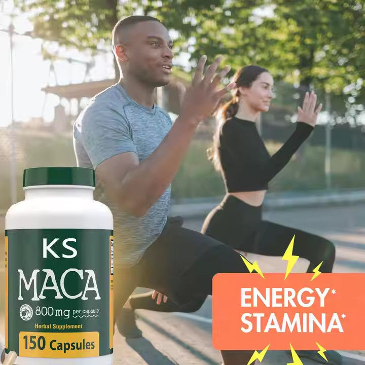 Maca Root Capsules Energi Dukungan Kekebalan Pria Energi Organik Pill Peningkat Pria
