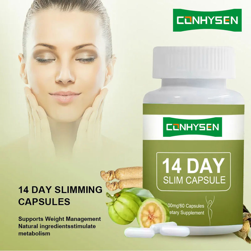 Label Pribadi Kapsul Penurunan Berat Badan 14 Hari Detox Perut Datar Cepat dengan Pil Garcinia Cambogia