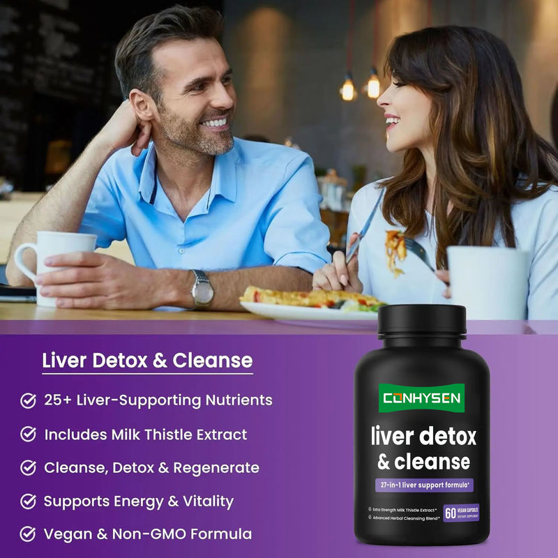 Ekstrak Biji Thistle Susu Kapsul Penghilang Berat Badan Detox Hati Dan Membersihkan Kapsul Rasa Custom