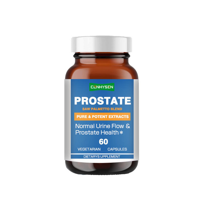 Label Custom Prostate Capsules Saw Palmetto Suplemen Meningkatkan Kesehatan Prostat Dirumuskan Untuk Pria