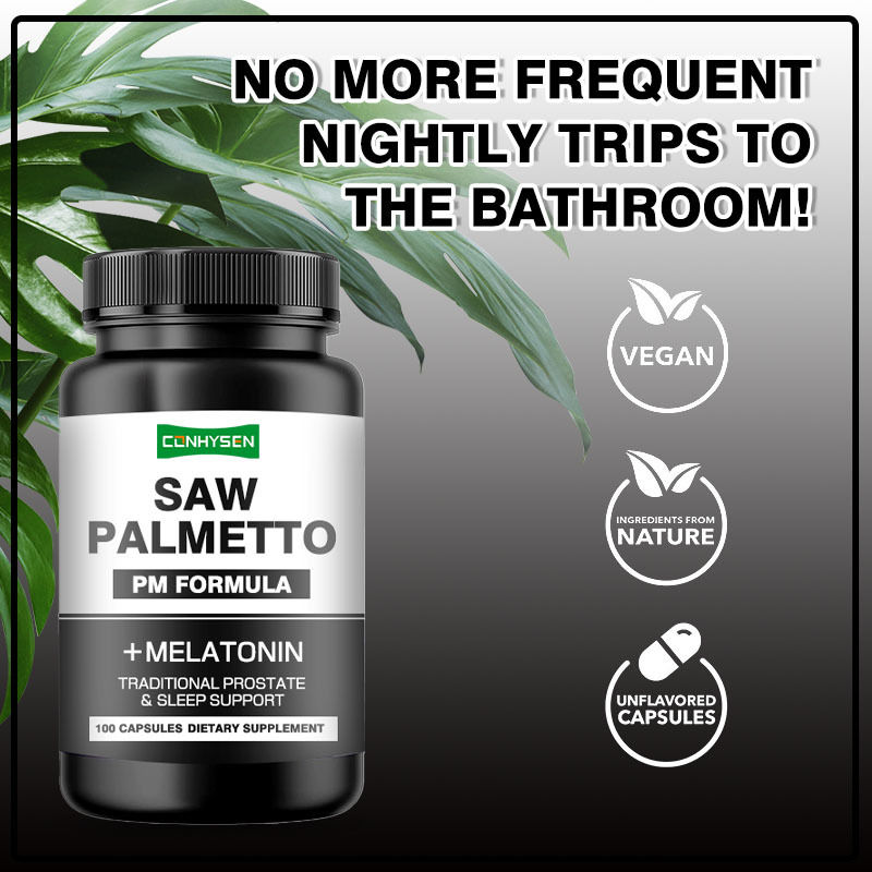 PM Formula Untuk Dukungan Tidur Prostat Tradisional Saw Palmetto Kapsul Dengan Melatonin