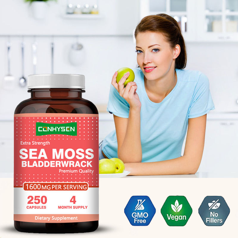 Grosir Custom Extra Strength Sea Moss Capsules Untuk Dukungan Umum Suplemen Diet