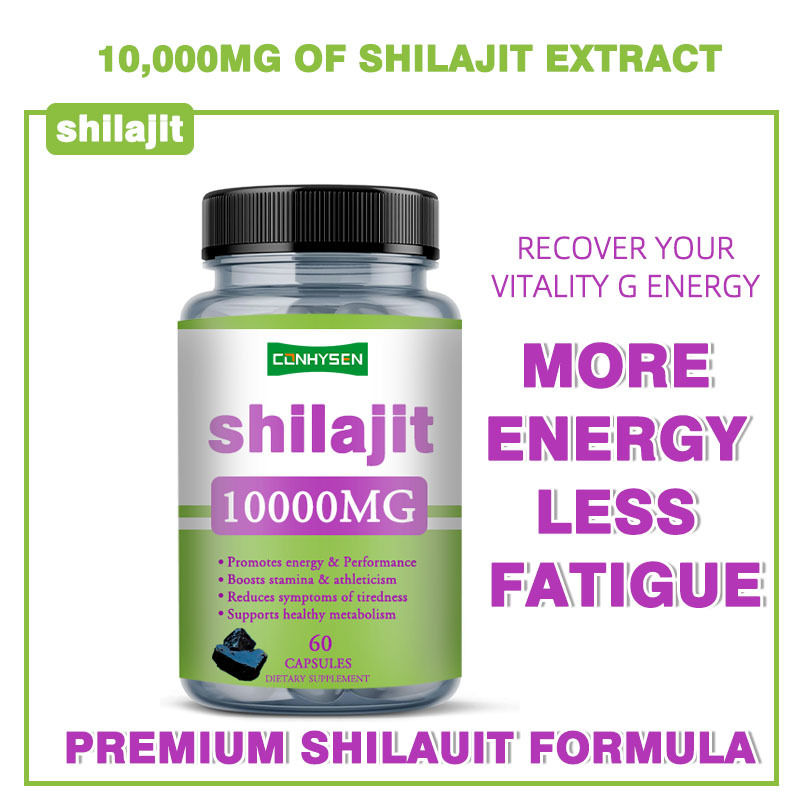 Private Label Kapsul Shilajit Murni 1000mg Kapsul Perawatan Kesehatan Meningkatkan Energi dan Performa