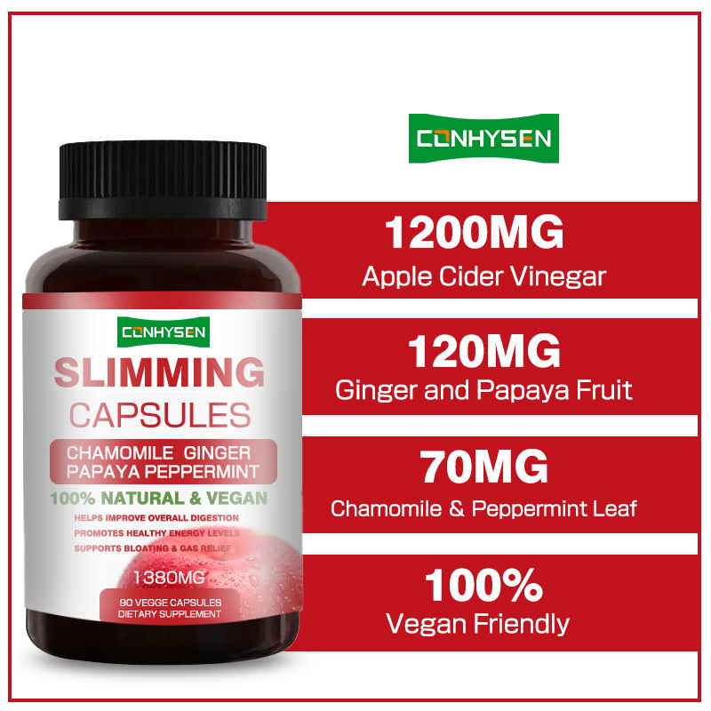 Kapsul Penghilang Berat Badan 100% Vegan Dengan Chamomile Ginger Membantu Meningkatkan Pencernaan Secara Umum