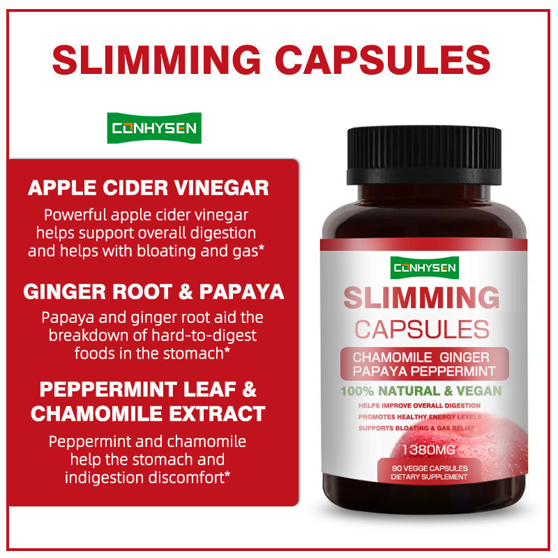 Kapsul Penghilang Berat Badan 100% Vegan Dengan Chamomile Ginger Membantu Meningkatkan Pencernaan Secara Umum