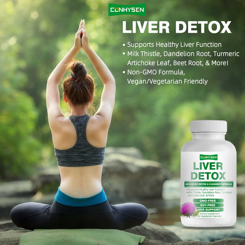 Custom Label GMO Bebas Milk Thistle Ekstrak Kapsul Detox Hati Mendukung Fungsi Hati yang Sehat
