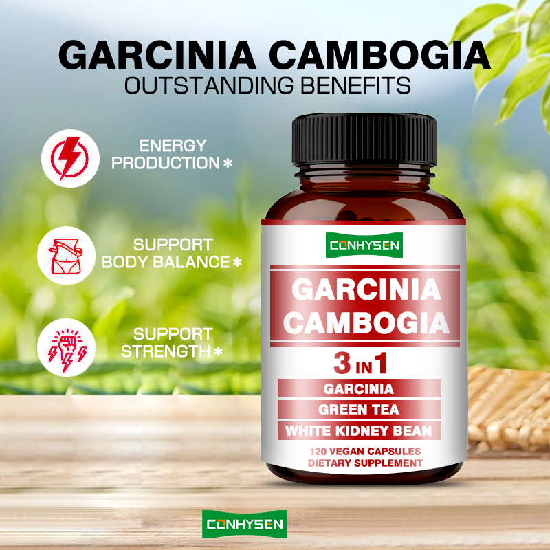 Kapsul Garcinia Cambogia Berkualitas Tinggi Suplemen Pelangsing 3-In-1 Mendukung Keseimbangan Tubuh