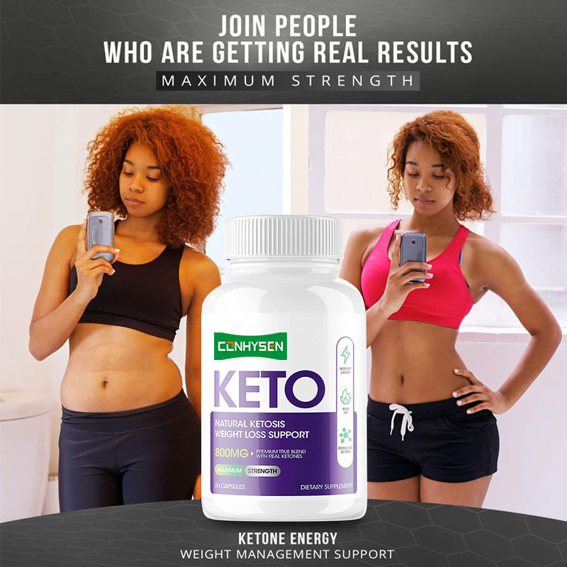 Grosir Custom Keto Capsules Dukungan Pengendalian Berat Badan untuk Dewasa Keto Suplemen Pil