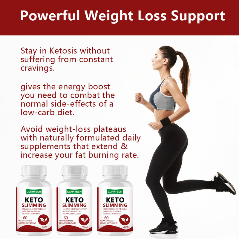 Keto Capsules for Weight Control Bhb Ketones Fat burner for Women Kapsul penurunan berat badan
