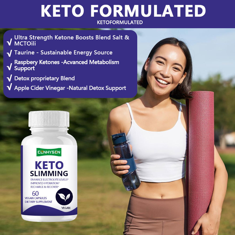 Premium Custom KETO Slimming Capsules Produk Kesehatan Manajemen Berat Badan Keto Capsules