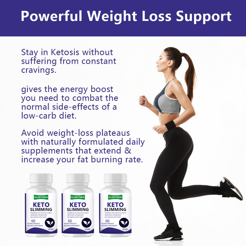 Premium Custom KETO Slimming Capsules Produk Kesehatan Manajemen Berat Badan Keto Capsules