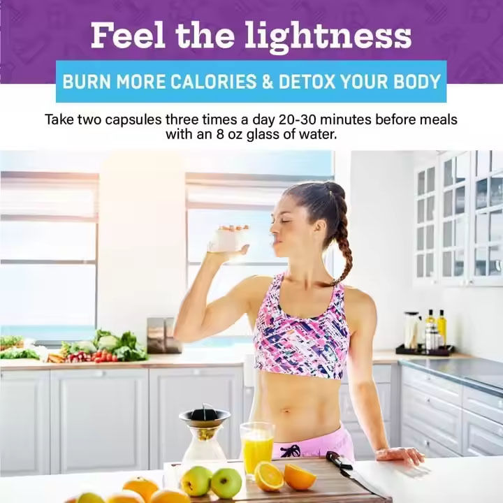 Premium Fat Burner Berbasis Tanaman dengan Garcinia Cambogia L-Carnitine Meningkatkan Metabolisme Kurangi nafsu makan Detox Energize