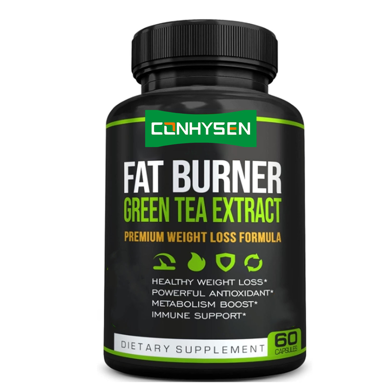 Private Label Premium Green Tea Extract Suplemen Pembakar Lemak Dengan EGCG- Natural Healthy Weight Loss Diet Capsules