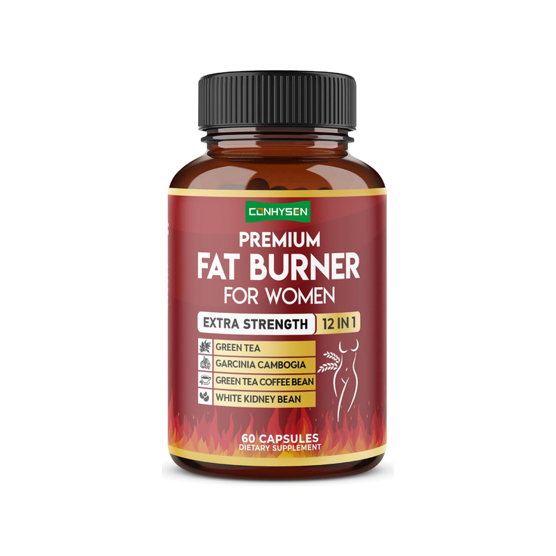 Extra Strength 12-in-1 Fat Burner untuk Wanita Vegan Kapsul dengan Teh HijauGarcinia Cambogia Putih Ginjal Kacang Pengobatan Pencernaan