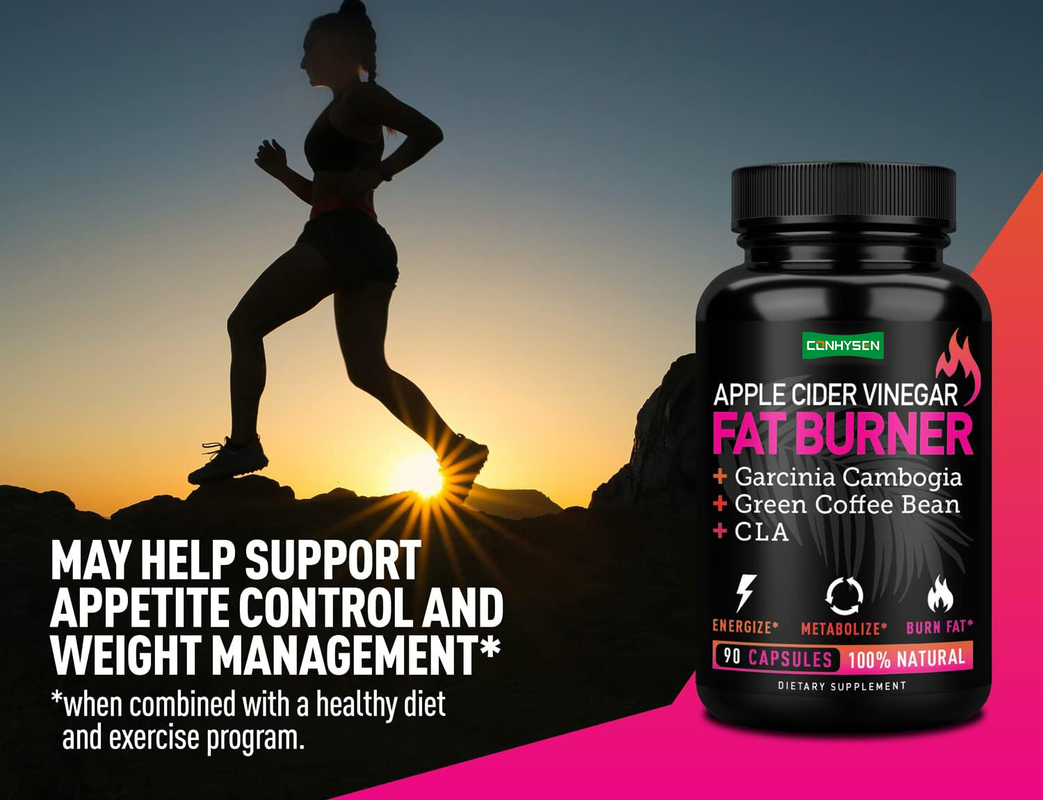 Apple Cider Vinegar Fat Burner dengan Garcinia Cambogia Green Coffee Bean Keto Paleo Friendly Kontrol nafsu makan Metabolisme Dukungan