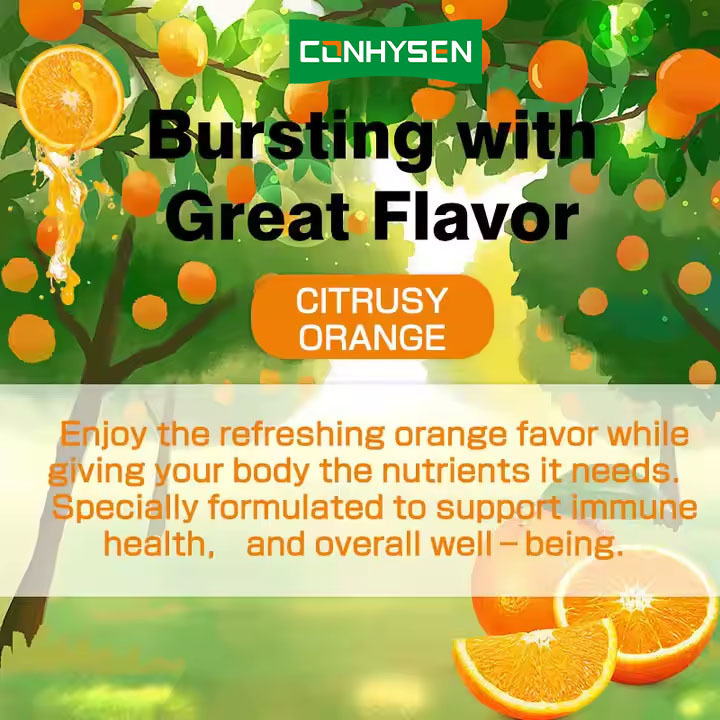 OEM ODM Permen Karet Vitamin C 60 Meningkatkan Sistem Kekebalan Tubuh Suplemen Vitamin untuk Dewasa Permen Vitamin C