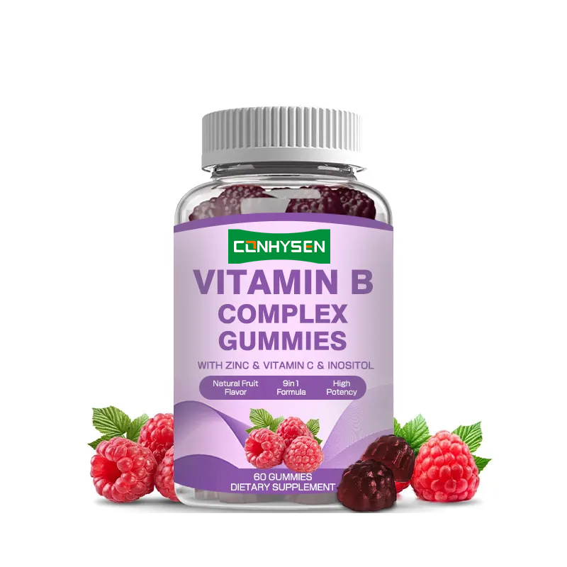 Vitamin B Kompleks Permen karet untuk penguat kekebalan Vitamin C Folat Suplemen makanan Vitamin B