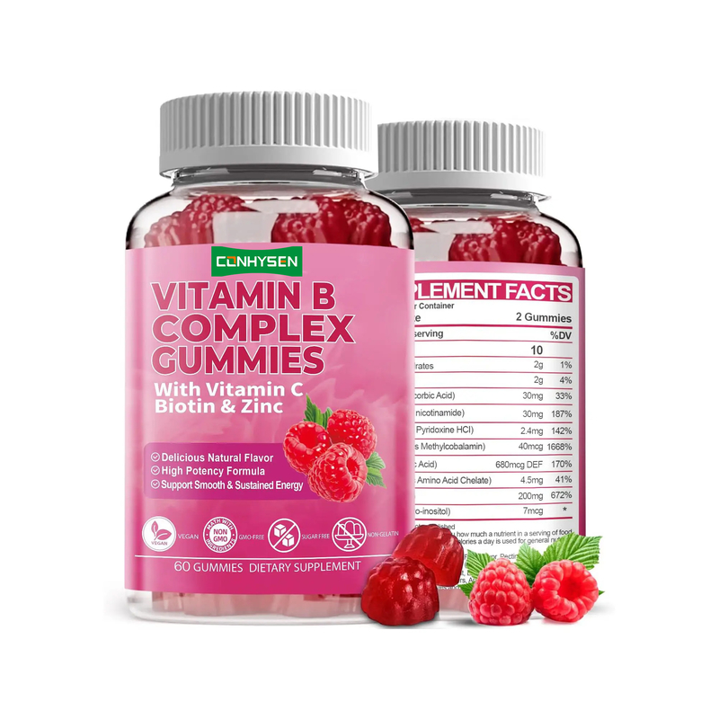 Permen Karet Vitamin B Kompleks dengan Vitamin B6 Formula Alami Mendukung Sistem Kekebalan Tubuh yang Sehat