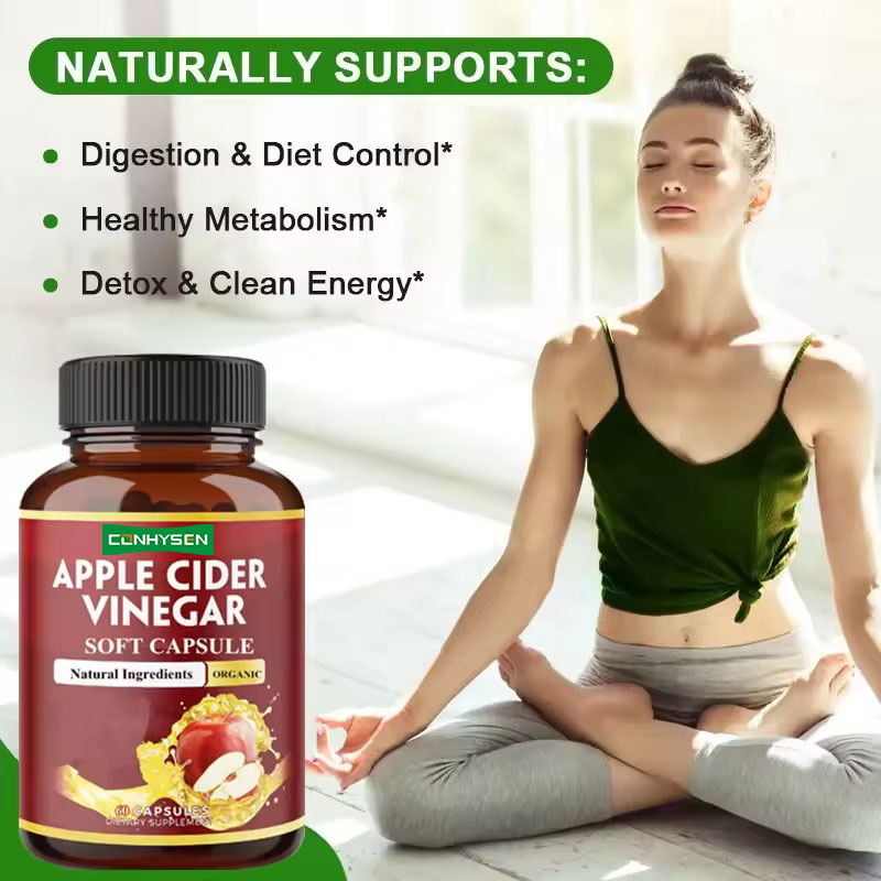 Wellbody OEM/ODM Label Pribadi Pabrik Pasokan Halal Alam Organik KETO Apple Cider Vinegar Kapsul untuk bentuk tubuh