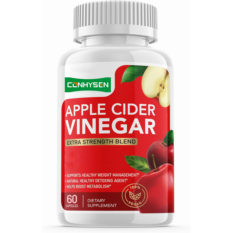 BioHealth OEM Label Pribadi Apple Cider Vinegar Kapsul dengan Ibu Organik ACV Pil Penghilang Berat Badan Detox Membersihkan Suplemen