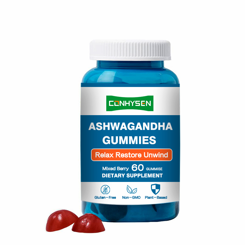Ashwagandha Gummies dengan Vitamin D2 untuk Dukungan Imun 18 Bulan Shelf Life