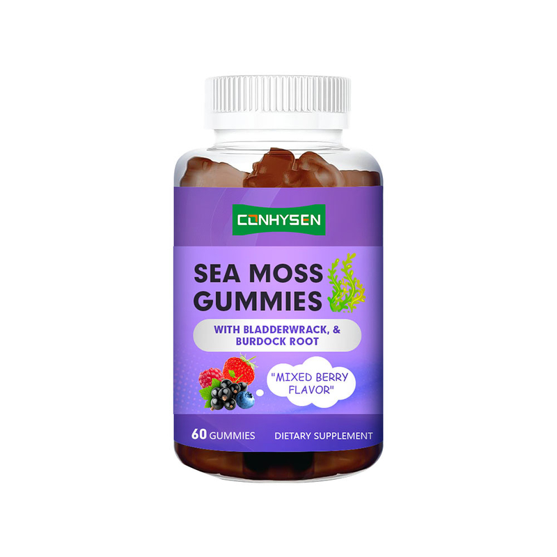 Organik Irish Sea Moss Gummies Pabrik Langsung untuk Dukungan Kekebalan Custom