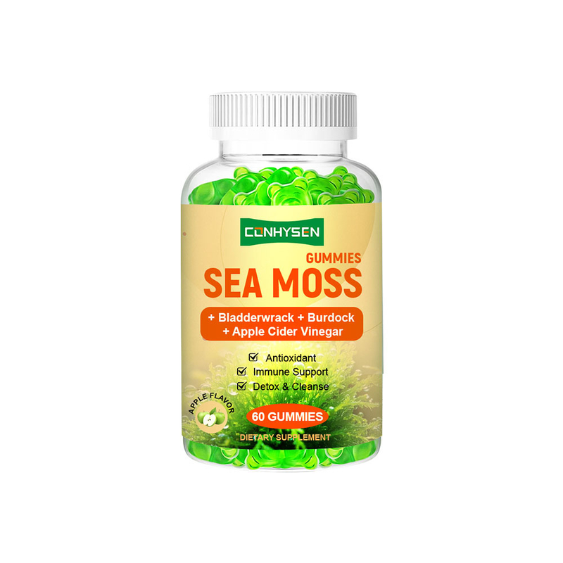 Pabrik Apple Aroma Sea Moss Gummies Detox dan Membersihkan Custom Branded