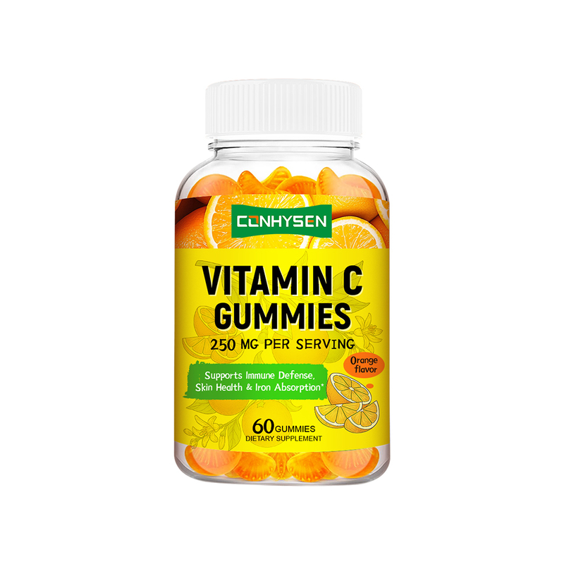 Custom Branded Vitamin C Gummies 60 Gummies untuk Penyedia Dukungan Peradangan