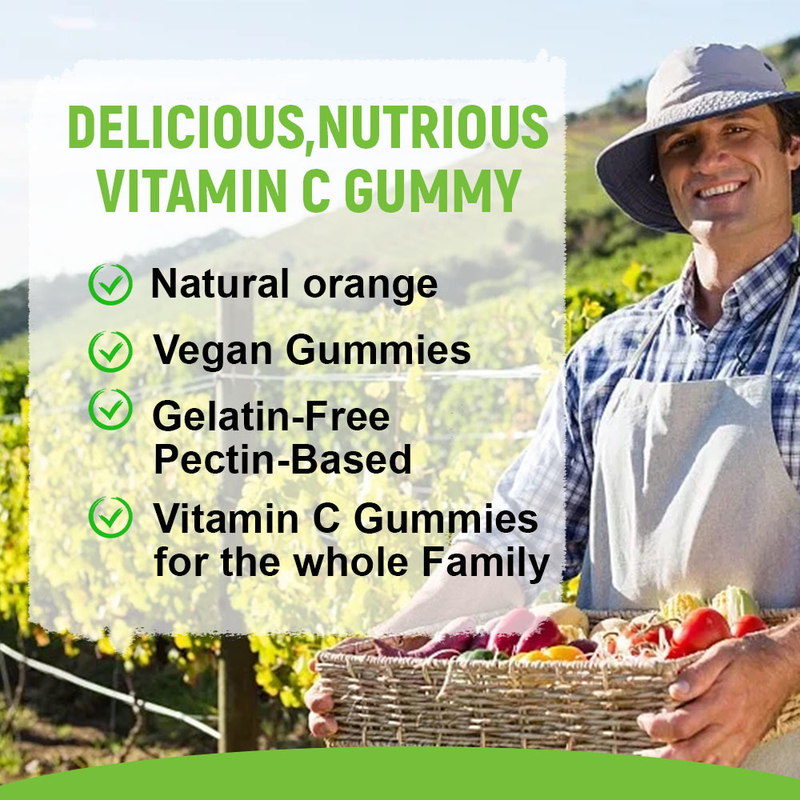 Permen Karet Vitamin C Rasa Jeruk Alami Grosir Pabrik Dukungan Energi Jantung