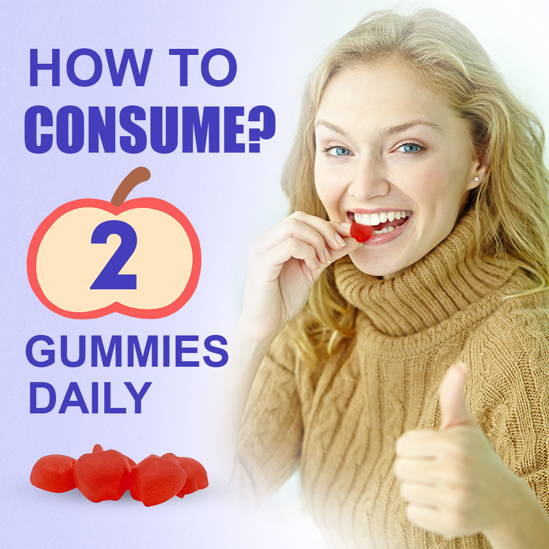 Pabrik Rasa Apple Apple Cider Vinegar Gummies Promosi Detox Custom Branded