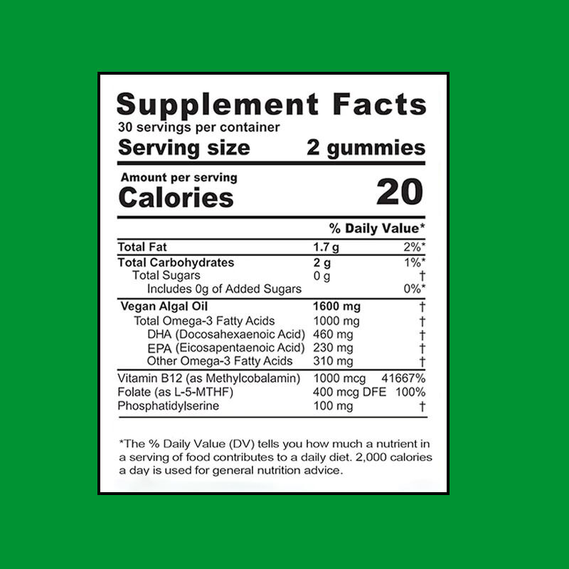 Permen karet Omega 3-6-9 terlaris untuk Anak-anak dan Dewasa Suplemen Vitamin untuk Otak dan Jantung Suplemen DHA untuk Remaja