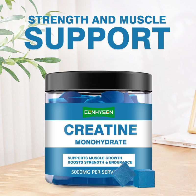 Custom Sport Creatine Monohydrate Gummies Pre-Workout Pill Pertumbuhan Otot untuk Dewasa Suplemen Creatine Peningkatan Energi