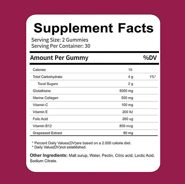 Gummies Pemutih Kulit Terbaik Gummies Mencerahkan & Bahkan Tone Kulit Gummies Menghilangkan Bintik-bintik Hitam Biotin Collagen Gummies