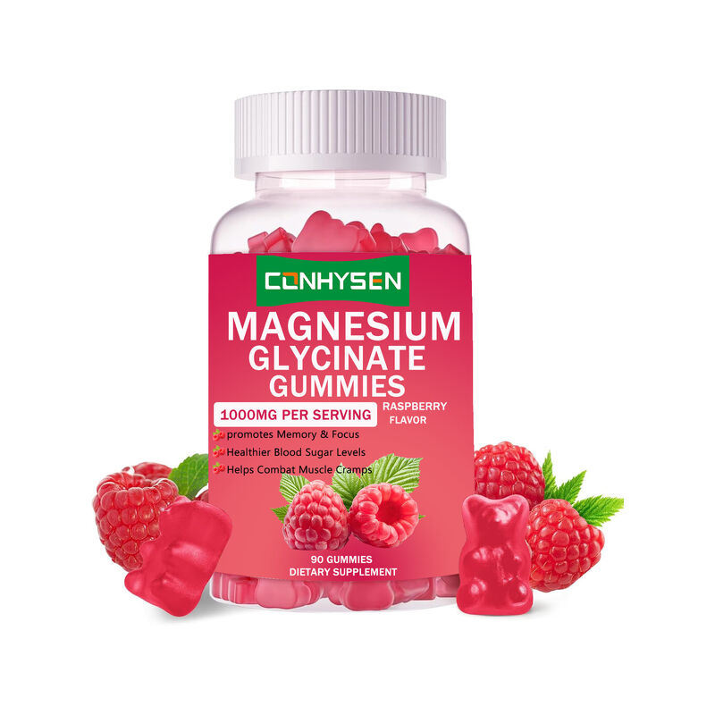 Hot Sell Label Pribadi Vegan Vitamin D Suplemen Diet Lmprove Kualitas Tidur Magnesium Glycinate Gummies