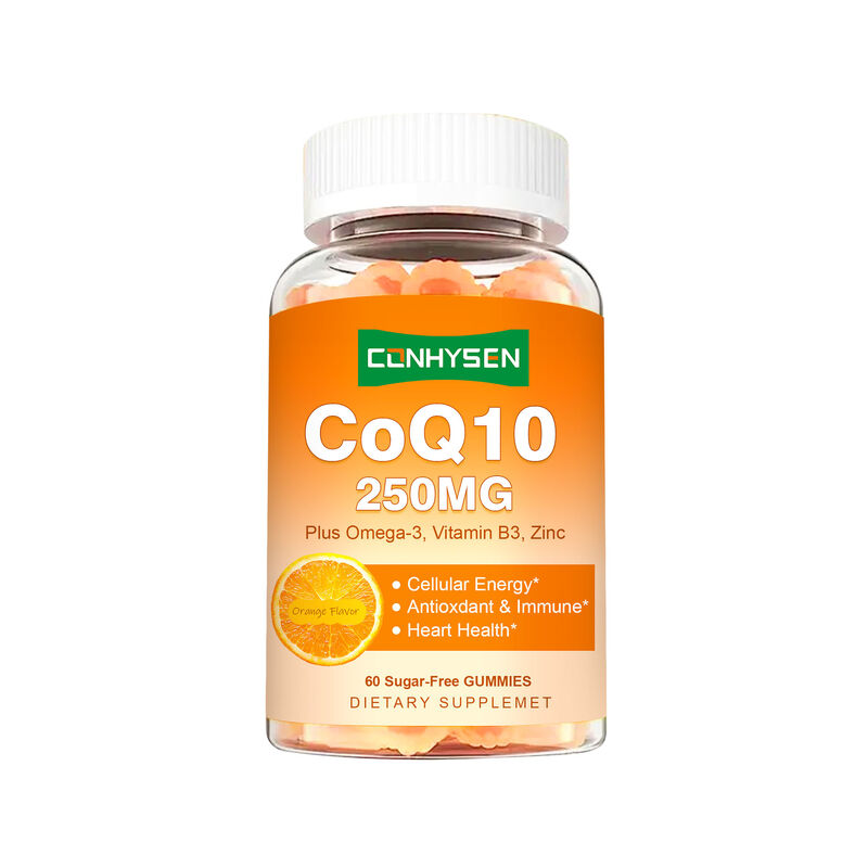 Vigo-COQ10-250mg Gummies diisi dengan Plus Omega-3 Vitamin B3 & Zinc Coenzyme Q10 Suplemen untuk Kesehatan Jantung Energi Seluler