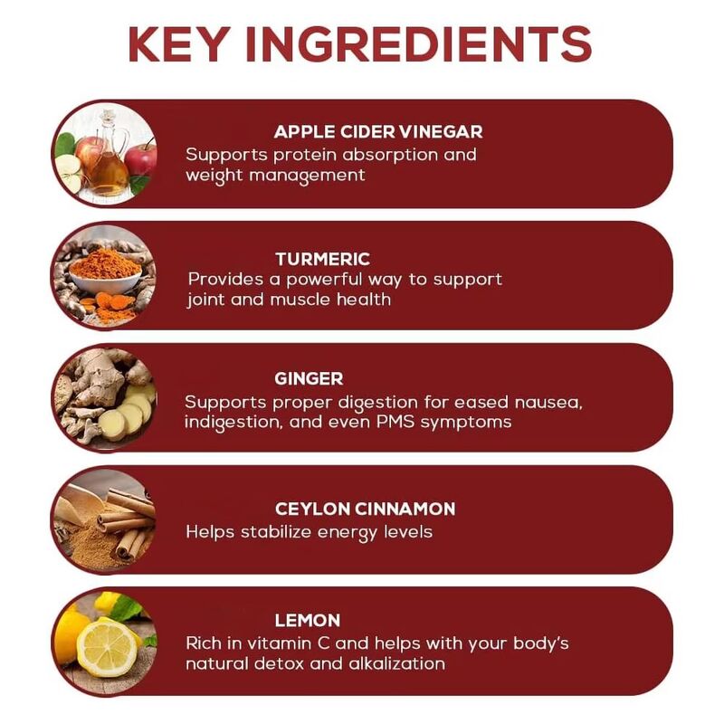 Beworths Natural Apple Cider Vinegar Capsule Detox Supplement Sports Nutrition Powder untuk Pengelolaan Berat Badan yang Efektif