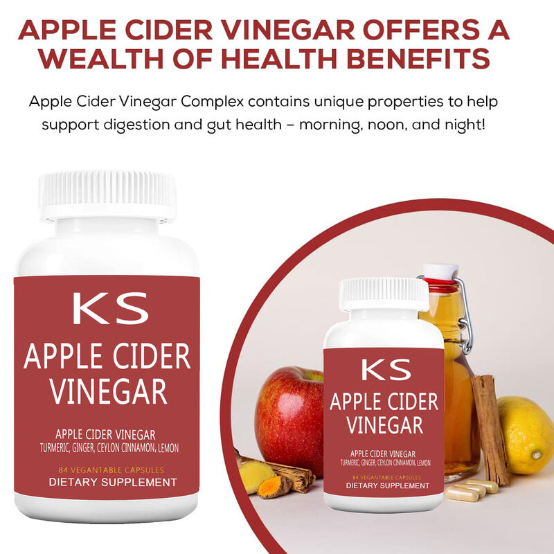 Beworths Natural Apple Cider Vinegar Capsule Detox Supplement Sports Nutrition Powder untuk Pengelolaan Berat Badan yang Efektif