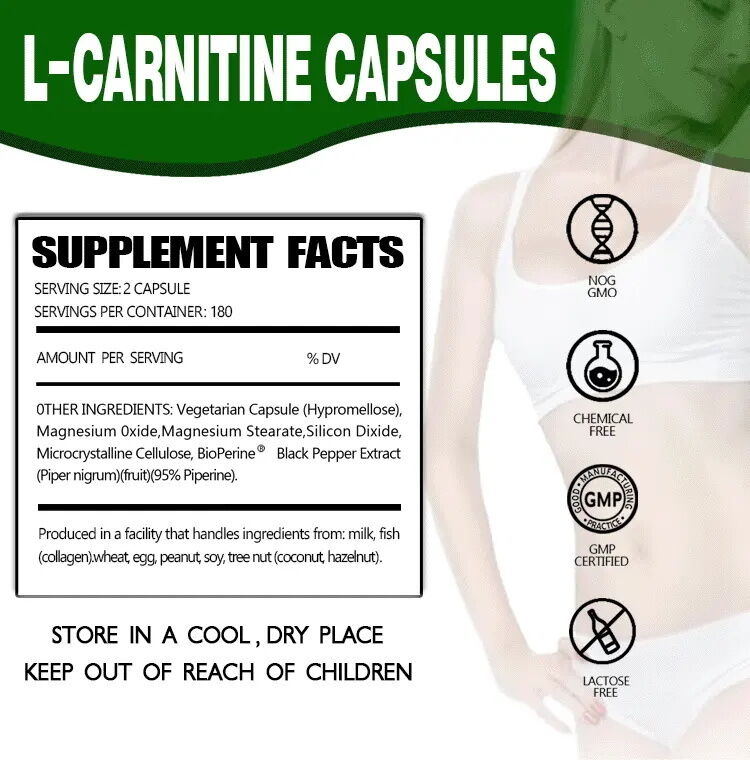 Suplemen Diet Label Pribadi L-Carnitine Fumarate Daun Teratai Pelangsing Penurun Berat Badan Kapsul L-Carnitine Serat Pangan