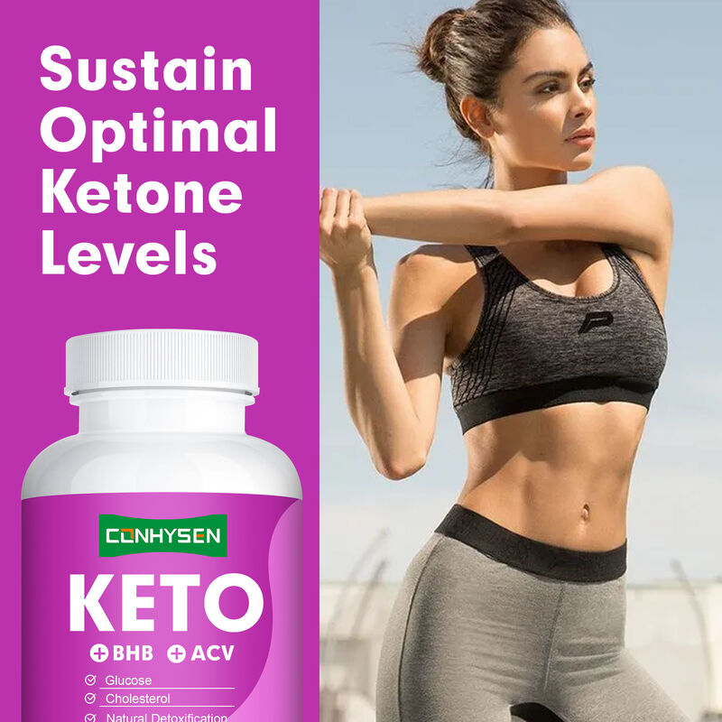 Kapsul Keto OEM ODM Kaya BHB ACV Vitamin Zinc Chromium Mendukung Aktivitas Metabolik Efisien Pil Penurun Berat Badan