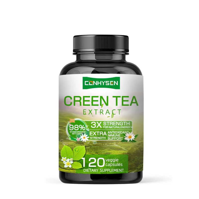 Private Label Green Tea Capsules Kaya EGCG Suplemen Antioksidan Dukungan kekebalan Berat Badan Menurunkan Berat Badan Pill pembakar lemak