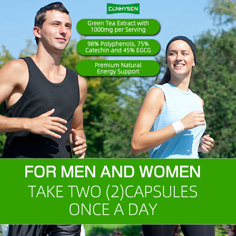 Private Label Green Tea Capsules Kaya EGCG Suplemen Antioksidan Dukungan kekebalan Berat Badan Menurunkan Berat Badan Pill pembakar lemak