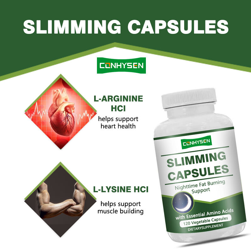 Private Label Slimming Capsules untuk Membantu Membersihkan dan Mendetoksifikasi Tubuh dengan L-Arginine HCL Slimming Capsules Herbal Dietary Fiber