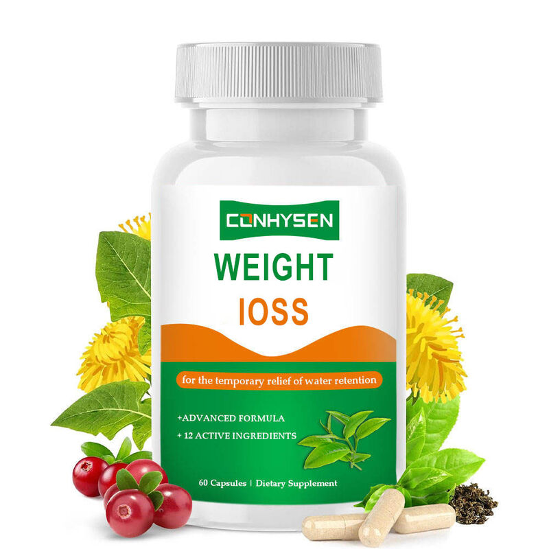 OEM Kapsul penurunan berat badan Mendukung metabolisme Mempromosikan keseimbangan cairan Dengan Apple Cider Vinegar Herbal Suplemen Kapsul