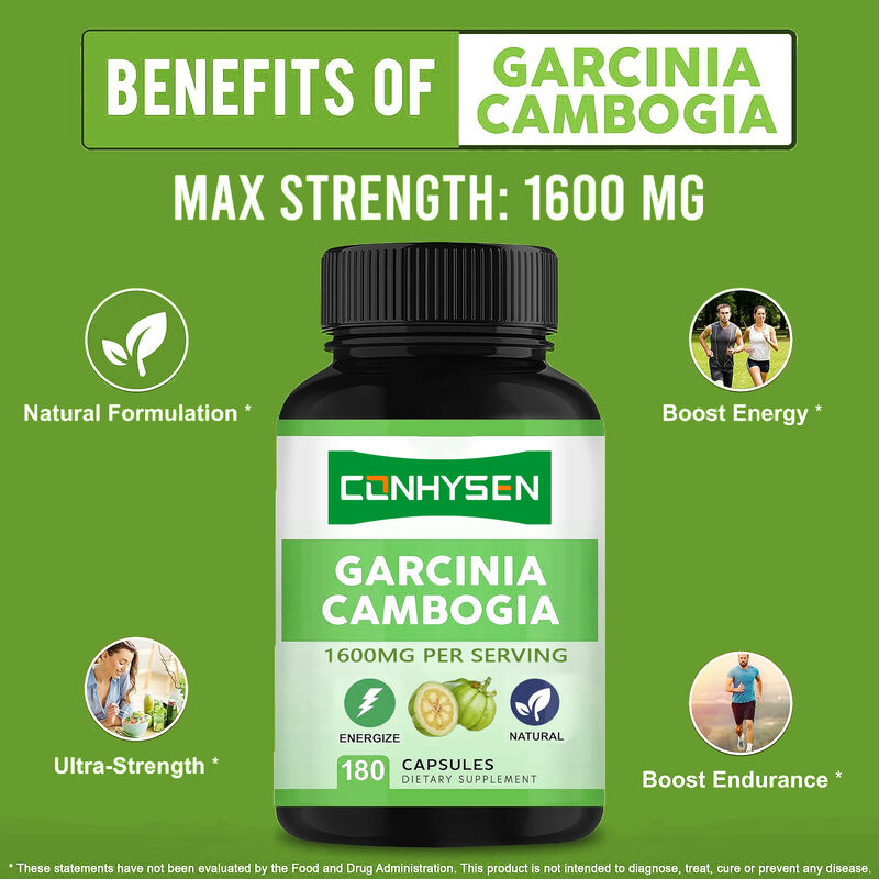 Suplemen Gizi Berkualitas Tinggi Kapsul Garcinia Cambogia Murni Meningkatkan Energi dan Ketahanan Suplemen Alami